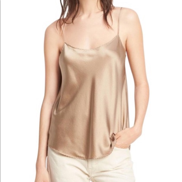 Vince Tops - Vince gold scallop silk camisole